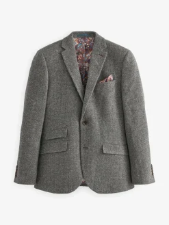 Next Slim Fit Signature Wool Blend Herringbone Nova Fides Blazer^ Blazers & Formal Jackets