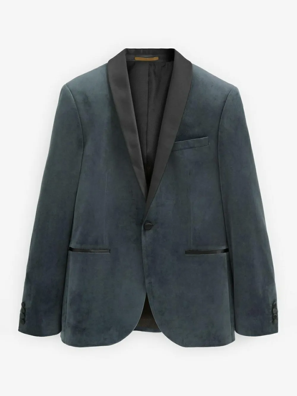 Next Slim Fit Velvet Blazer^ Grey Suits|Blazers & Formal Jackets