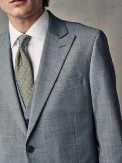 Outlet Next Slim Fit Wool Blend Motionflex Suit Jacket Grey