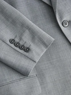 Outlet Next Slim Fit Wool Blend Motionflex Suit Jacket Grey