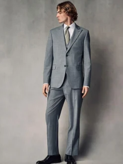 Outlet Next Slim Fit Wool Blend Motionflex Suit Jacket Grey