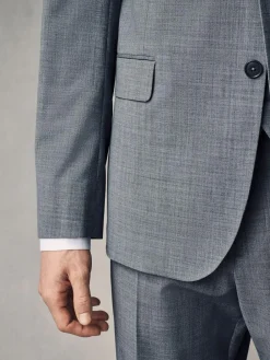 Outlet Next Slim Fit Wool Blend Motionflex Suit Jacket Grey