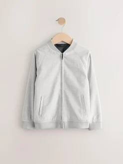 Next Grey Smart Bomber Jacket (3-16yrs)^BOY Suits & Vest|Coats & Jackets