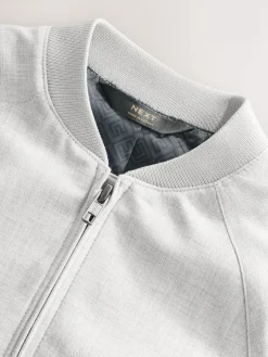 Next Grey Smart Bomber Jacket (3-16yrs)^BOY Suits & Vest|Coats & Jackets