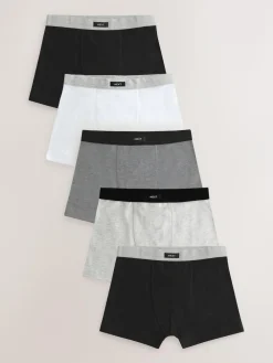 Best Next Soft Waistband Trunks 5 Pack (1.5-16yrs) Grey