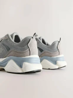 Sale Next Standard Fit (F) Lace Up Trainers Grey