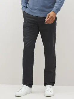 Next Straight Fit 100% Cotton Chino Trousers Grey