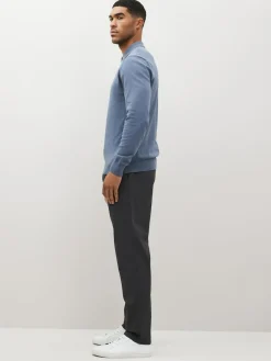 Next Straight Fit 100% Cotton Chino Trousers Grey
