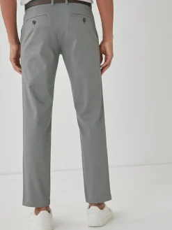Next Straight Fit Printed Belted Soft Touch Chino Trousers^ Pants & Chinos