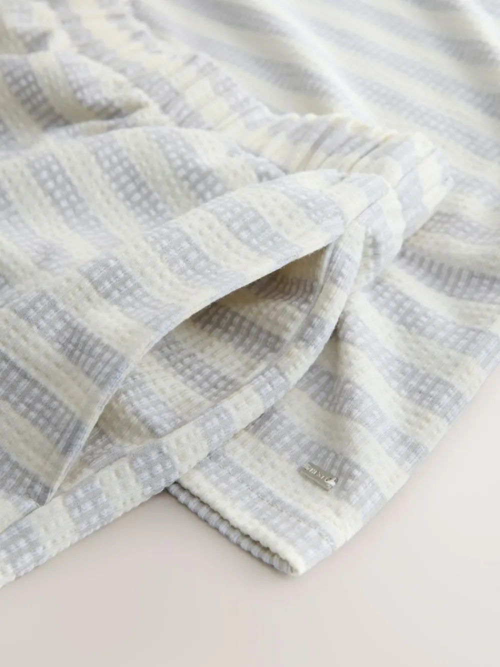 Outlet Next Textured Short Pyjamas Grey Stripe