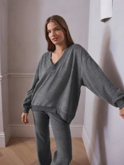 Next STUDIO Fleece Tunic & Joggers Set^Women Loungewear