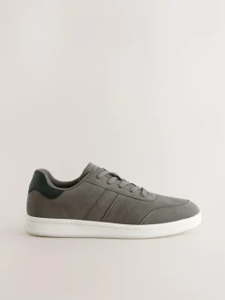 Hot Next Grey Suedette Trainers