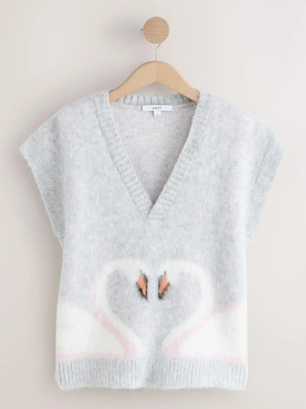New Next Knitted Tank Grey Swan Scene