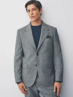Next Tailored Fit Merino Wool Blend Suit Jacket^ Grey Suits