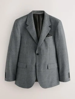 Next Tailored Fit Merino Wool Blend Suit Jacket^ Grey Suits