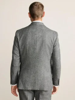 Next Tailored Fit Signature Abraham Moon 100% British Wool Donegal Suit Jacket^ Grey Suits|Blazers & Formal Jackets