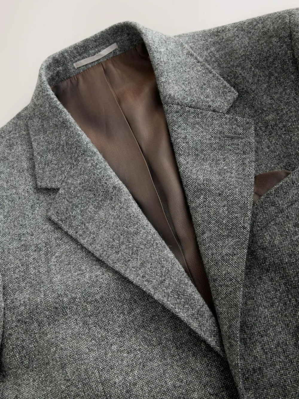 Next Tailored Fit Signature Abraham Moon 100% British Wool Donegal Suit Jacket^ Grey Suits|Blazers & Formal Jackets