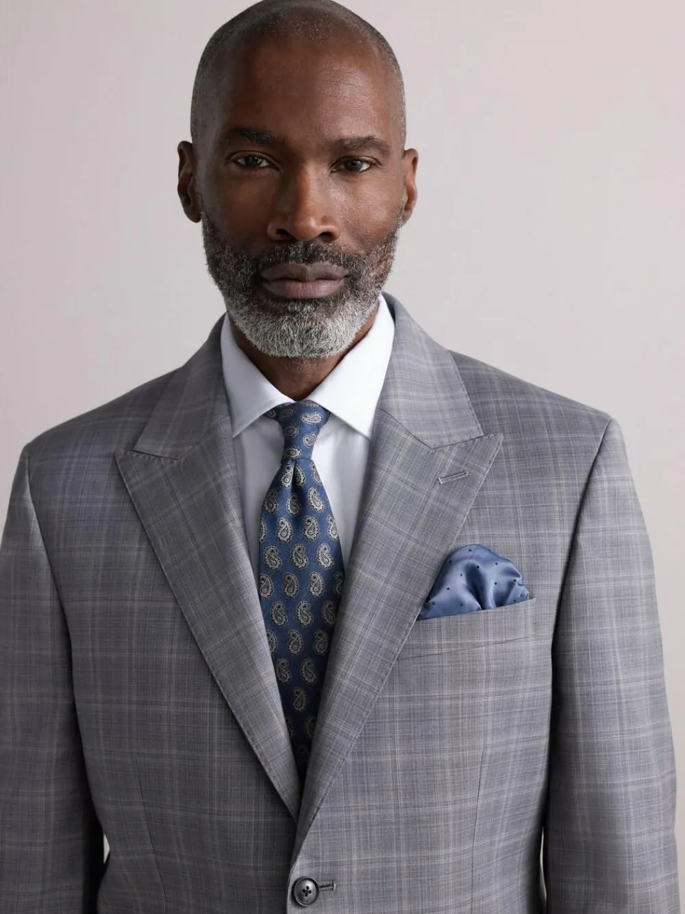 New Next Grey Tailored Fit Signature Zignone Italian Check Suit Jacke