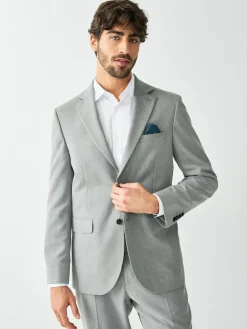 Next Tailored Fit Textured Suit Jacket^ Grey Suits