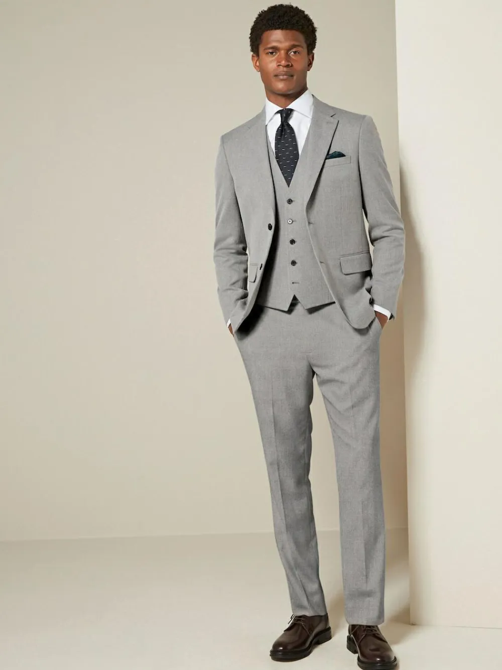 Sale Next Grey Textured Suit Waistcoat
