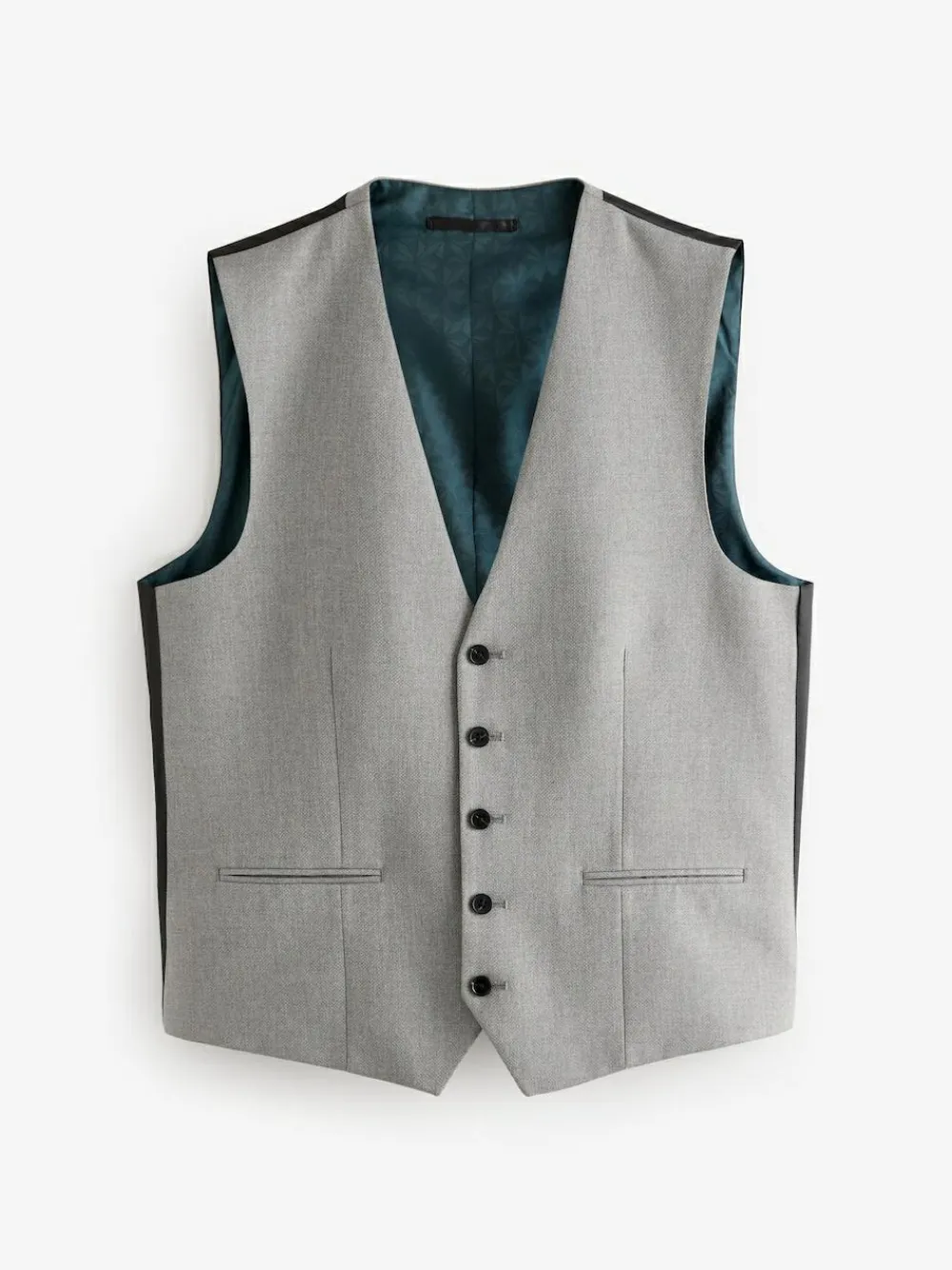 Sale Next Grey Textured Suit Waistcoat