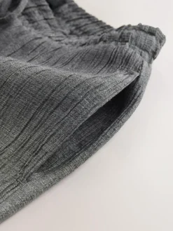 Discount Next Grey Tie Waist Wide Leg Trousers with Wool