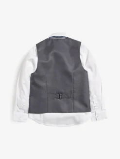 Next Grey Waistcoat, White Shirt & Tie Set (12mths-16yrs)^BOY Suits & Vest