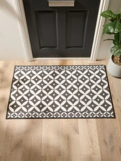 Discount Next Grey Washable Tile Doormat