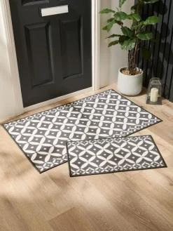 Discount Next Grey Washable Tile Doormat
