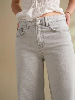 Discount Next Grey Wide Leg Jeans