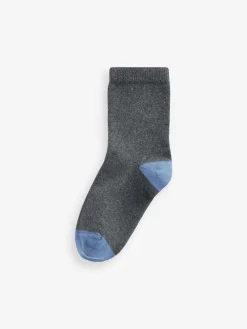 Discount Next Cotton Rich Socks 10 Pack Grey with Contrast Heel and Toe