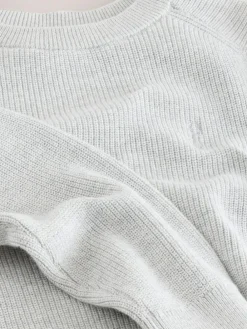 Next Grey With Stag Cotton Crew Neck Knitted Jumper (3-16yrs)^BOY Knitwear & Sweaters|Knitwear