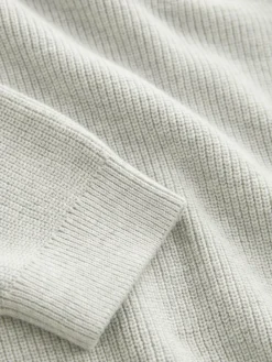 Next Grey Without Stag Cotton Crew Neck Knitted Jumper (3-16yrs)^BOY Knitwear & Sweaters|Knitwear