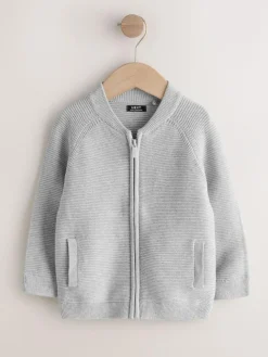 Outlet Next Grey Zip Through Cardigan (3mths-7yrs)