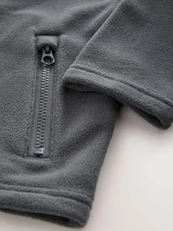 Online Next Zip-Up Fleece Jacket With Pockets (3-16yrs) Grey