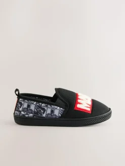 Next Grey/Black Marvel Cupsole Slippers^BOY Nightwear