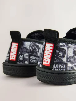Next Grey/Black Marvel Cupsole Slippers^BOY Nightwear