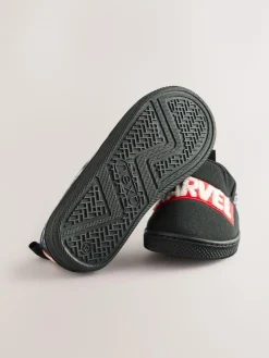 Next Grey/Black Marvel Cupsole Slippers^BOY Nightwear