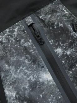 Best Next Grey/Black Waterproof Fleece Lined Hooded Jacket (3-16yrs)