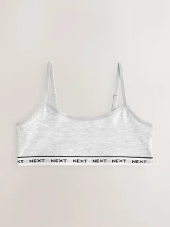 Clearance Next Grey/Black/White Strappy Crop Tops 3 Pack (5-16yrs)
