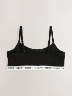 Clearance Next Grey/Black/White Strappy Crop Tops 3 Pack (5-16yrs)