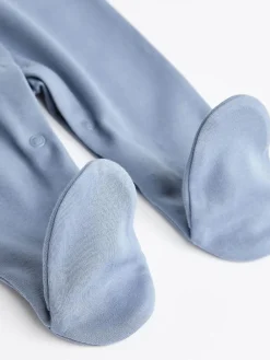 Discount Next 3 Pack Baby Sleepsuits (0-2yrs) Grey/Blue