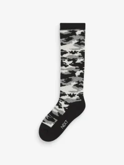 Next Grey/Blue Camouflage Welly Socks 2 Pack^BOY Socks
