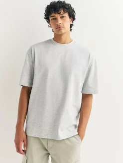 Next Grey/Light Blue/Navy Blue Marls Relaxed Fit Heavyweight T-Shirts 3 Pack^ Tops & T-Shirts