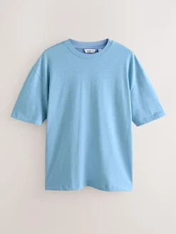 Next Grey/Light Blue/Navy Blue Marls Relaxed Fit Heavyweight T-Shirts 3 Pack^ Tops & T-Shirts