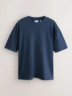 Next Grey/Light Blue/Navy Blue Marls Relaxed Fit Heavyweight T-Shirts 3 Pack^ Tops & T-Shirts