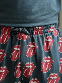 Next Grey/Red The Rolling Stones Short Sleeve Pyjamas Set^ Pyjamas