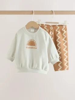 Next Grey/Rust Sun Sweat Top and Joggers Baby Set (0mths-2yrs)^BOY Sweatshirts & Hoodies|Sweatshirts & Hoodies