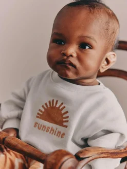 Next Grey/Rust Sun Sweat Top and Joggers Baby Set (0mths-2yrs)^BOY Sweatshirts & Hoodies|Sweatshirts & Hoodies