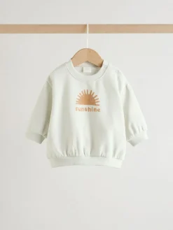 Next Grey/Rust Sun Sweat Top and Joggers Baby Set (0mths-2yrs)^BOY Sweatshirts & Hoodies|Sweatshirts & Hoodies